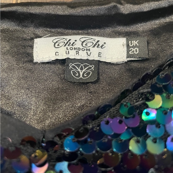 Chi Chi London brand sequin spaghetti strap camisole top 20w - Picture 6 of 7